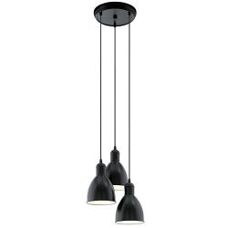 Priddy 3 Lamp Vintage Ceiling Cluster Pendant 49465