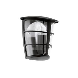 Aloria Black Curved Outdoor Wall Light 93407