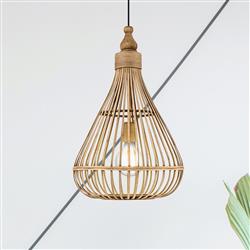 Amsfield Brown Steel/Wood Ceiling Pendant Light 49772