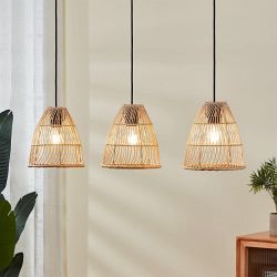 Ayesgarth Black And Wood 3 Bar Pendant 43867