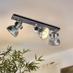 Barnstaple Brown Patina Used Zinc Triple Ceiling Spolight 49652