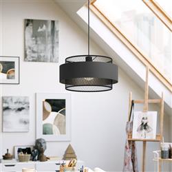 Bazely Black Pendant Light 43668