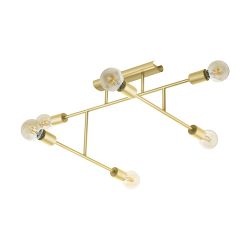 Belsiana 1 Brushed Brass Six Light Semi-Flush 98881