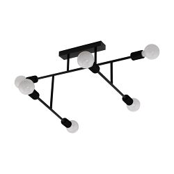 Belsiana Black Six Light Ceiling Fitting 98034