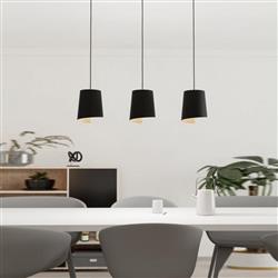 Bolivia Black 3 Bar Pendant Light 900426