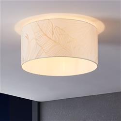 Bucamaranga White And Gold Flush Ceiling Light 900634