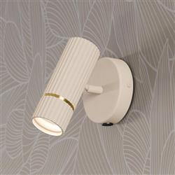 Caminia Brushed Brass And Sandy LED Wall Light 901153