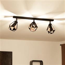 Carlton Black And Copper Adjustable Triple Spotlight 43717