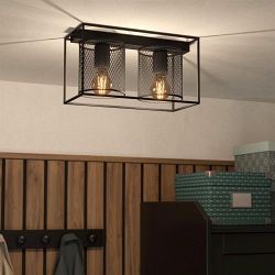 Catterick Black Double Ceiling Light 43772