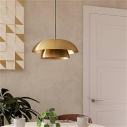 Cenciara Brushed Brass And Black Ceiling Pendant 900849