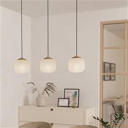 Cominio Taupe And Sandy Three Light Pendant 900894