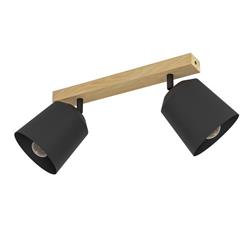 Cotorro Double Black And Wood Spotlight 900432