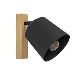 Cotorro Single Black And Wood Spotlight 900434