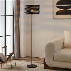 Cremella Black Steel Swirl Floor Lamp 99507