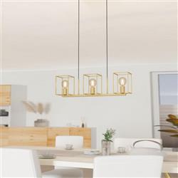 Cumiole Gold Coloured Three Bar Pendant 900399