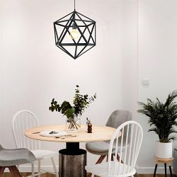 Embleton Large Matt Black Steel Ceiling Pendant Light 49762