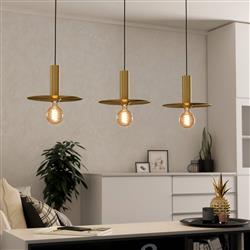 Escandell Black And Brushed Brass Three Light Pendant 900732