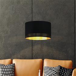 Esteperra Black & Gold Cylinder Ceiling Pendant 99273