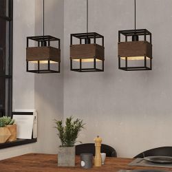 Evesham Black 3 Bar Pendant Light 43805