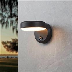 Fornaci LED IP44 PIR Black & White Outdoor Wall light 900674