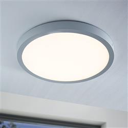 Fueva 1 Silver 400mm LED Warm White Flush Light 97263