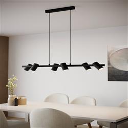 Gatuela 1 Black Steel Six Light Bar Pendant 99464