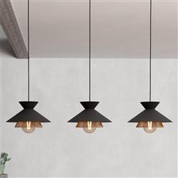 Grizedale Black And Brass Triple Bar Pendant 43886