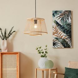 Hykeham Black And Wood Pendant 43852