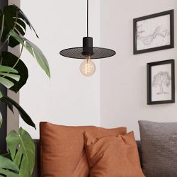 Ikeston Black Steel Pendant Light 43731