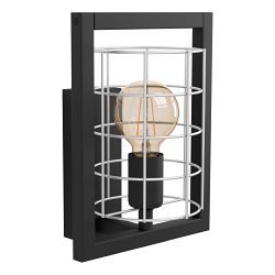 Jubily Black Steel Wall Light 43664