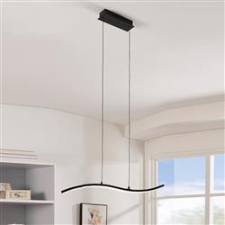 Lejias LED Black Steel Curved Pendant 99802