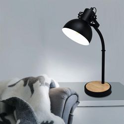 Lubenham Black/Natural Desk Lamp 43165