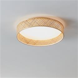 Luppineria LED Wood And White Flush Light 900464