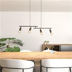 Lurone Black Four Light Pendant 900177