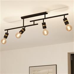 Lurone Black Semi-Flush Ceiling Light 900176