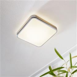 Manilva 1 Chrome IP44 Rated Square LED Light 96229