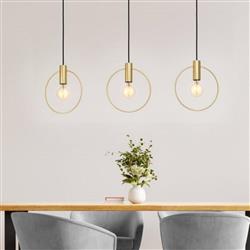 Manizales Brushed Brass Three Bar Pendant 98835