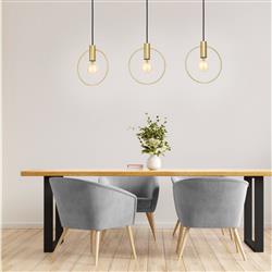 Manizales Brushed Brass Three Bar Pendant 98835