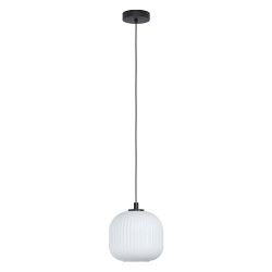 Mantunalle Ribbed Glass Single Ceiling Pendant