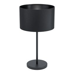 Maserlo 1 Textured Black Cylinder Table Lamp 99045