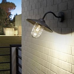 Melgoa Outdoor Black Wall Light 94792