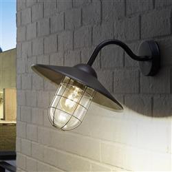 Melgoa Outdoor Black Wall Light 94792