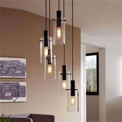 Montefino Black Cluster Pendant Five Light 97368