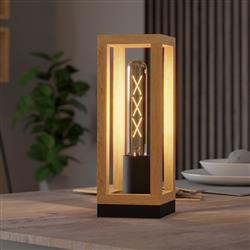 Nafferton Black And Wood Table Lamp 43746