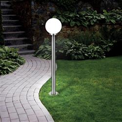 Nisia Stainless Steel Globe Outdoor 1 Metre Post Light 30207