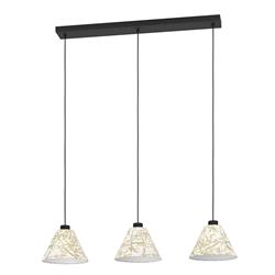 Oxpark Black And White Triple Bar Pendant 43943