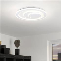 Palagiano 1 White LED Large Flush Ceiling Fitting 32053