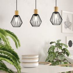 Palmorla Black 3 Bar Pendant 43378