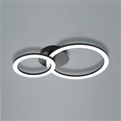 Parrapos-Z Black And White LED Two Loop Ceiling Light 900322