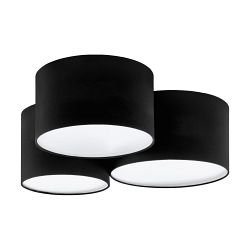 Pastore 2 Black 3 Shade Semi-Flush Fitting 99508